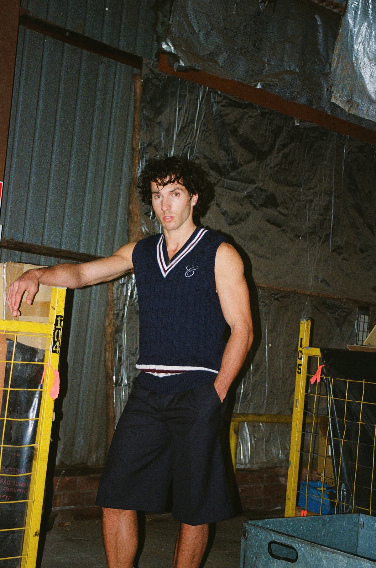 Sovereign Vest -  Navy with Natural Stripe