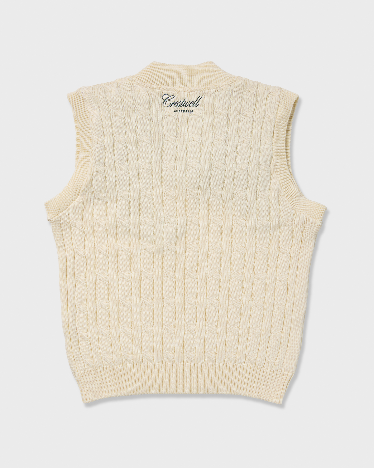 Women's Legacy Vest in cream, back view