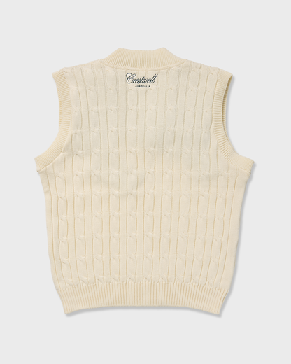 Women's Legacy Vest in cream, back view