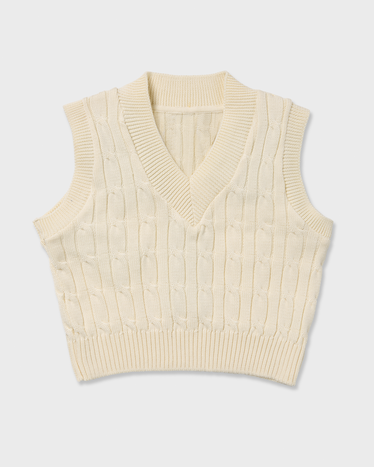 Women's Legacy Vest in cream, short front view